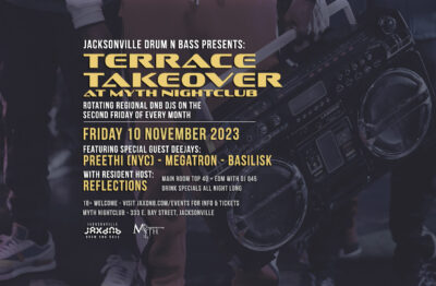 JaxDnB Terrace Takeover at Myth Nightclub, 10 November 2023