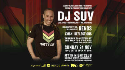 JaxDnB Presents: DJ Suv - Sunday 24 Nov 2024