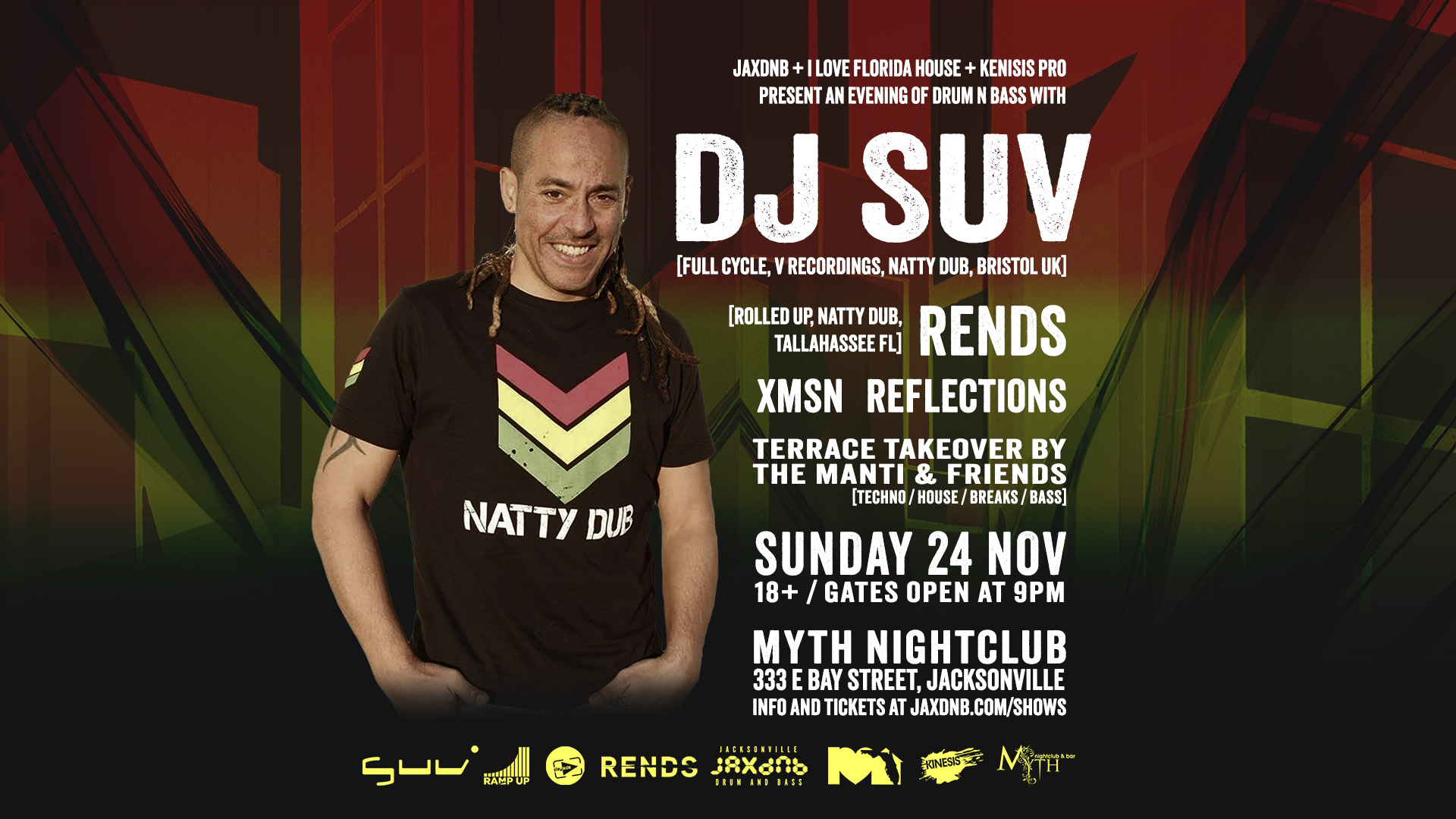 JaxDnB & Friends Presents: DJ SUV (Full Cycle, V Recordings) at Myth Nightclub - 24 Nov 2024