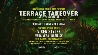 JaxDnB Terrace Takeover at Myth Friday 01 Nov 2024