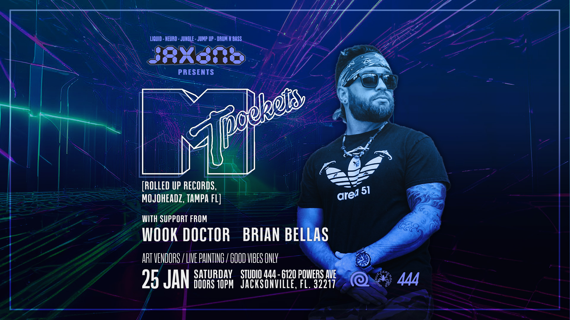 JaxDnb Presents: MTpockets (Rolled Up Records, Tampa) - 25 Jan 2025