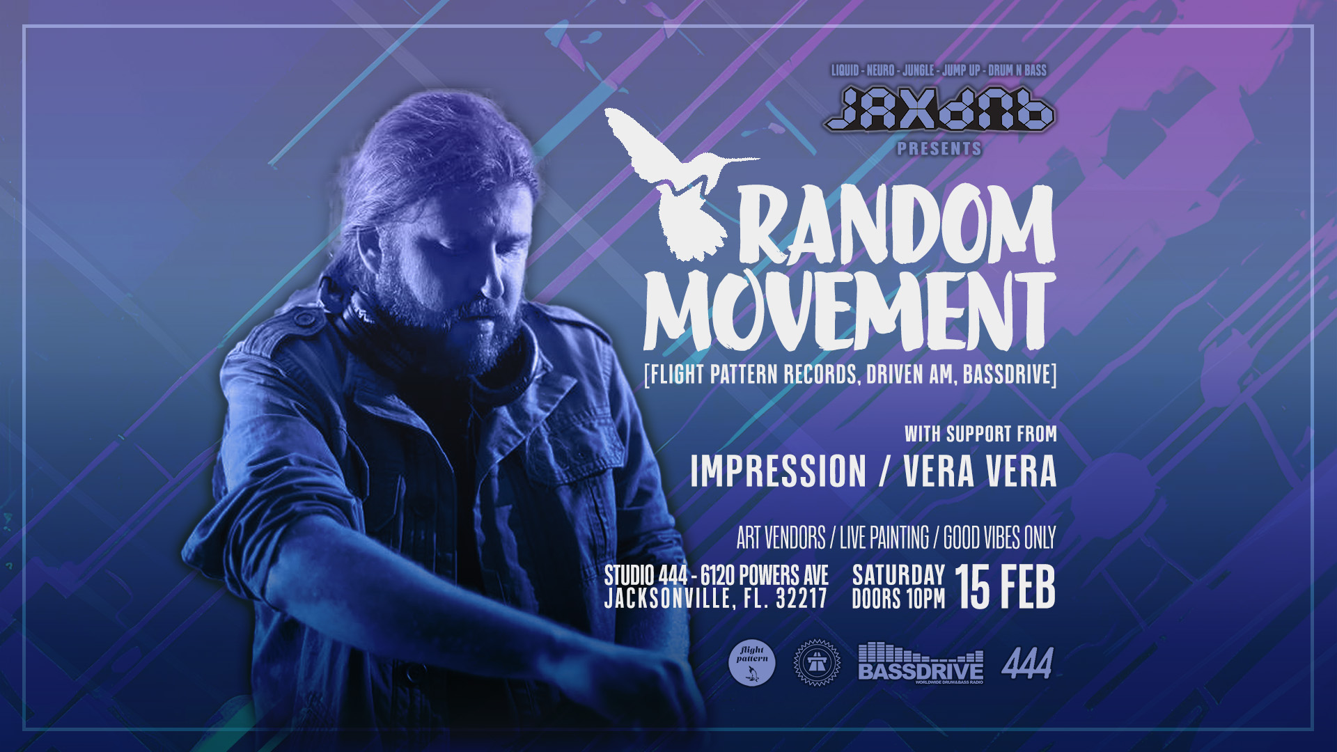 JaxDnb Presents: Random Movement (Flight Pattern, Orlando) - 15 Feb 2025