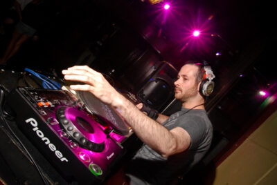 Quadrant in action while deejaying at an event