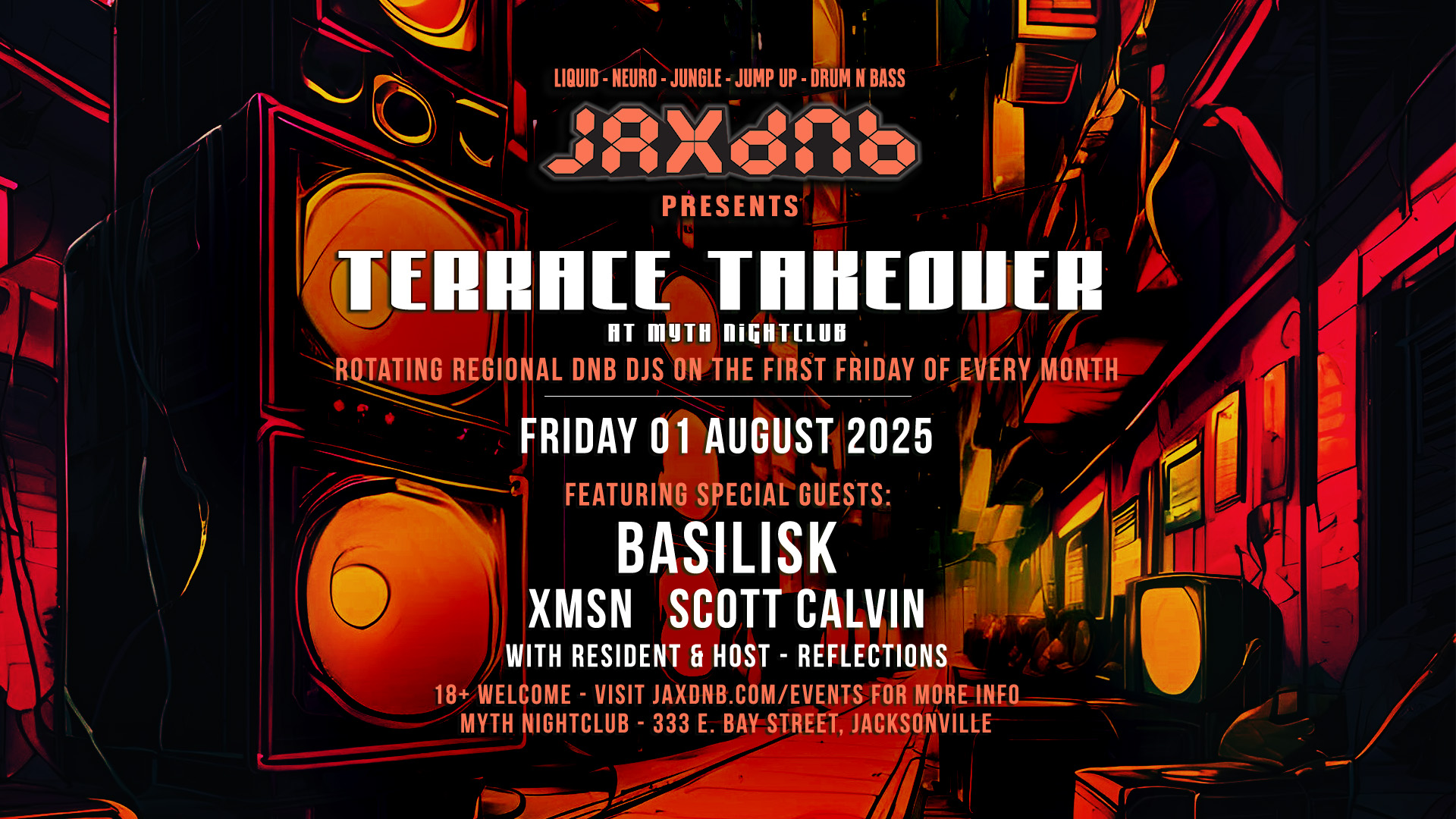 JaxDnB Terrace Takeover at Myth Nightclub - 01 August 2025