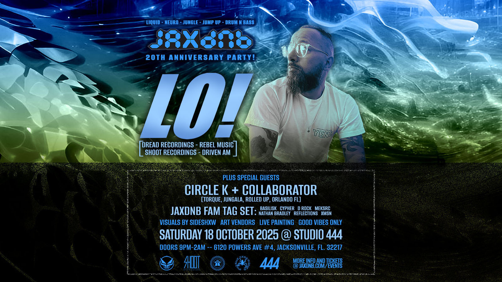JaxDnb 20th Anniversary Party w/ LO! + Circle K & Collaborator - 18 Oct 2025