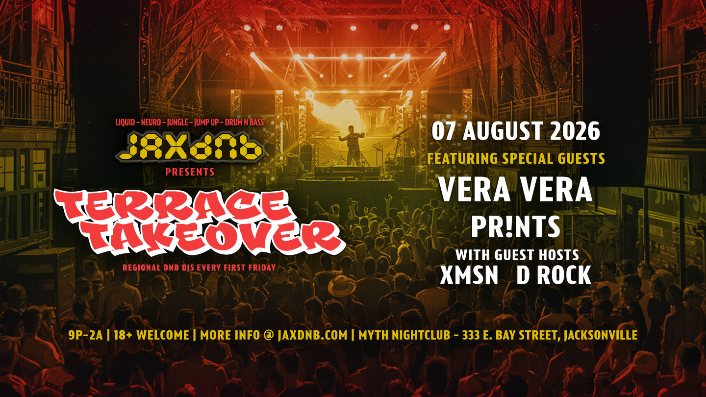JaxDnB Terrace Takeover at Myth Nightclub - 07 August 2026